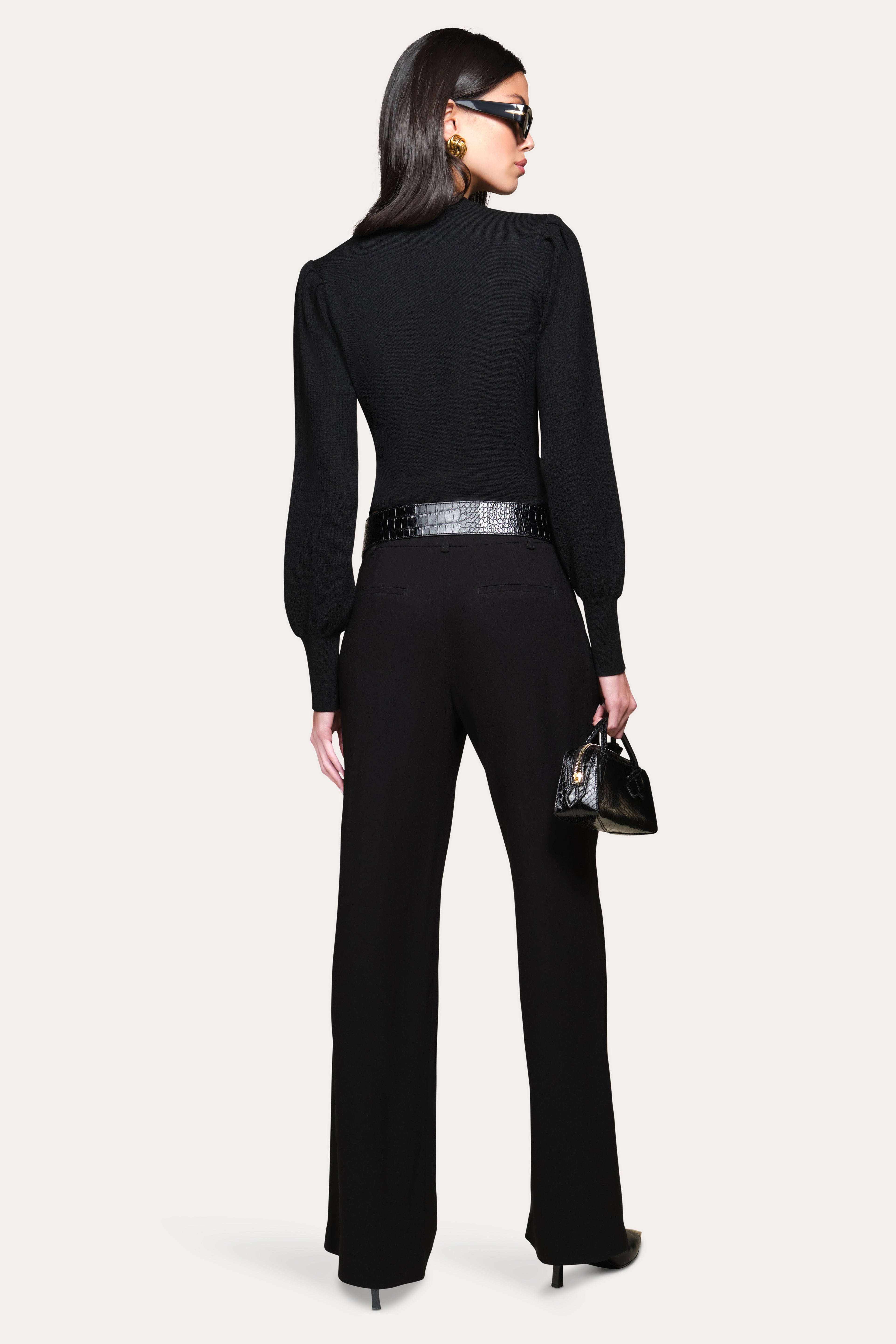 Wool Blouson Sweater | Elie Tahari BLACK