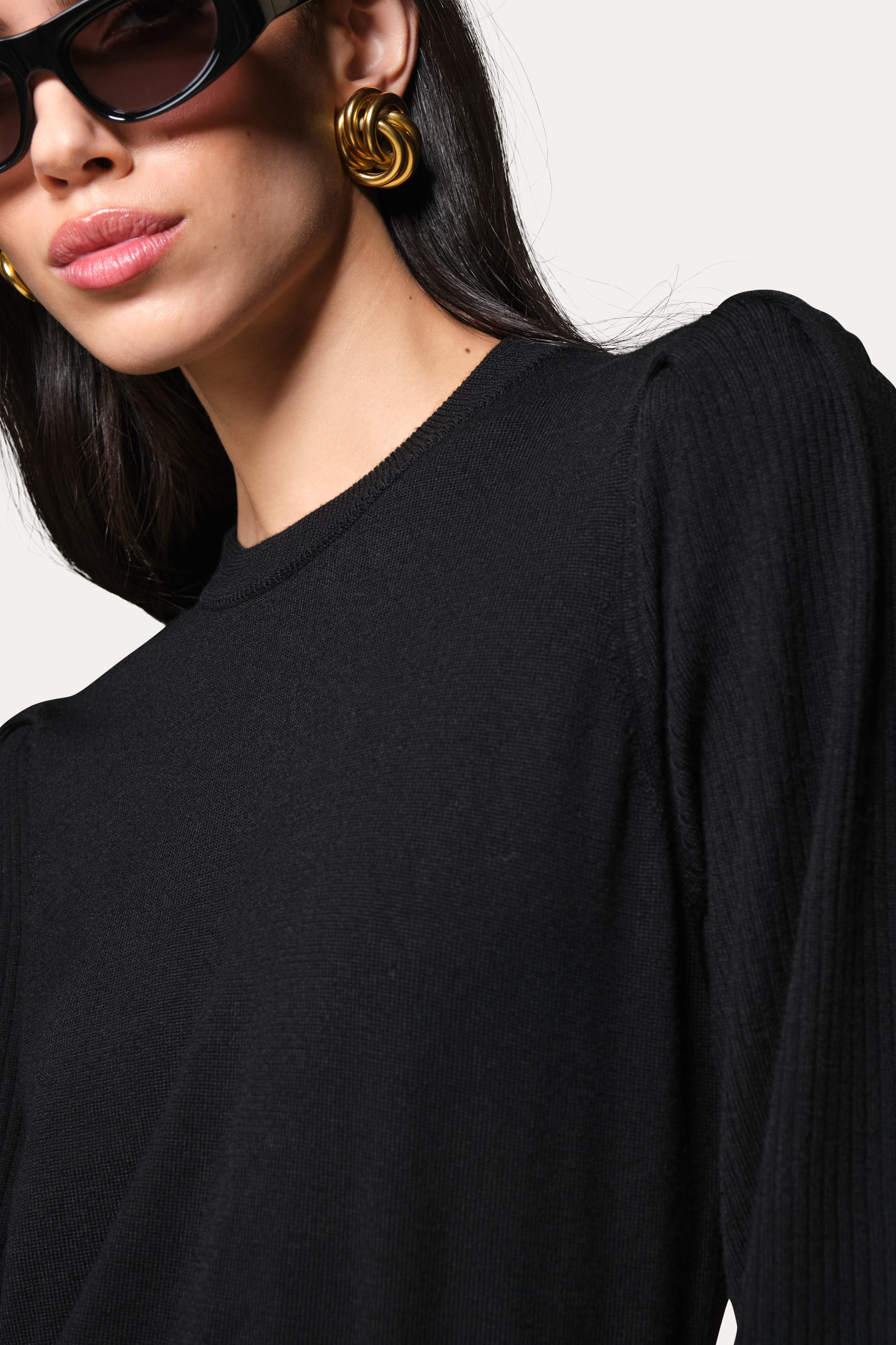 Wool Blouson Sweater | Elie Tahari BLACK