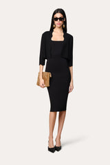 Scallop Cardigan | Elie Tahari BLACK