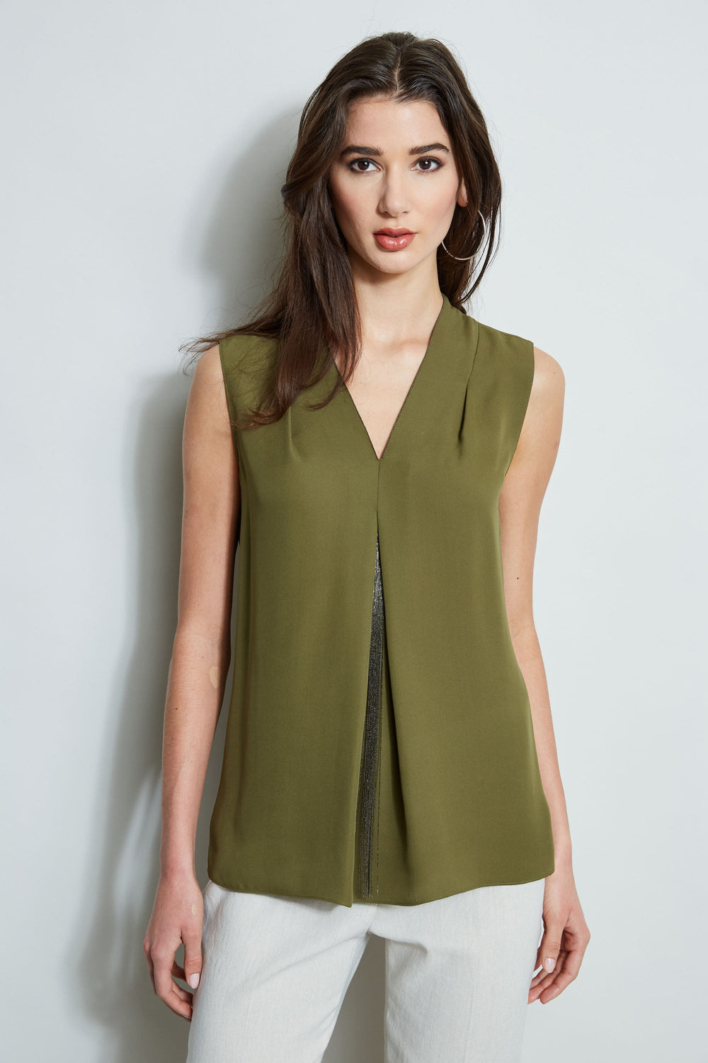 Chain Pleat Shirt | Elie Tahari THYME