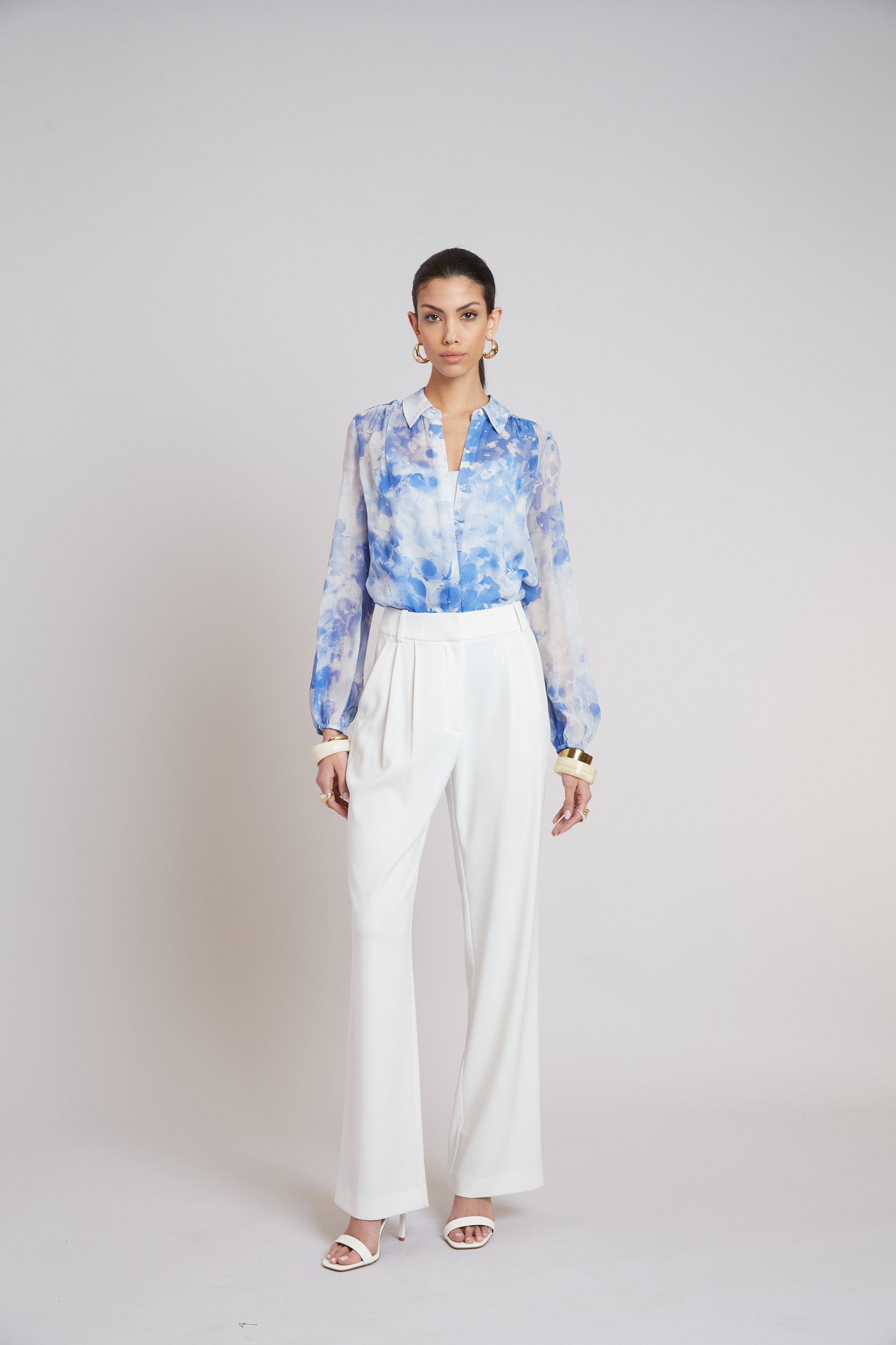 Oceana Silk Shirt | Elie Tahari MULTI