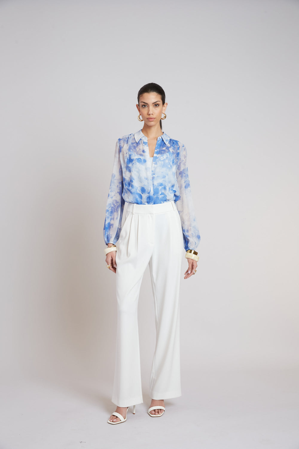 Oceana Silk Shirt | Elie Tahari MULTI