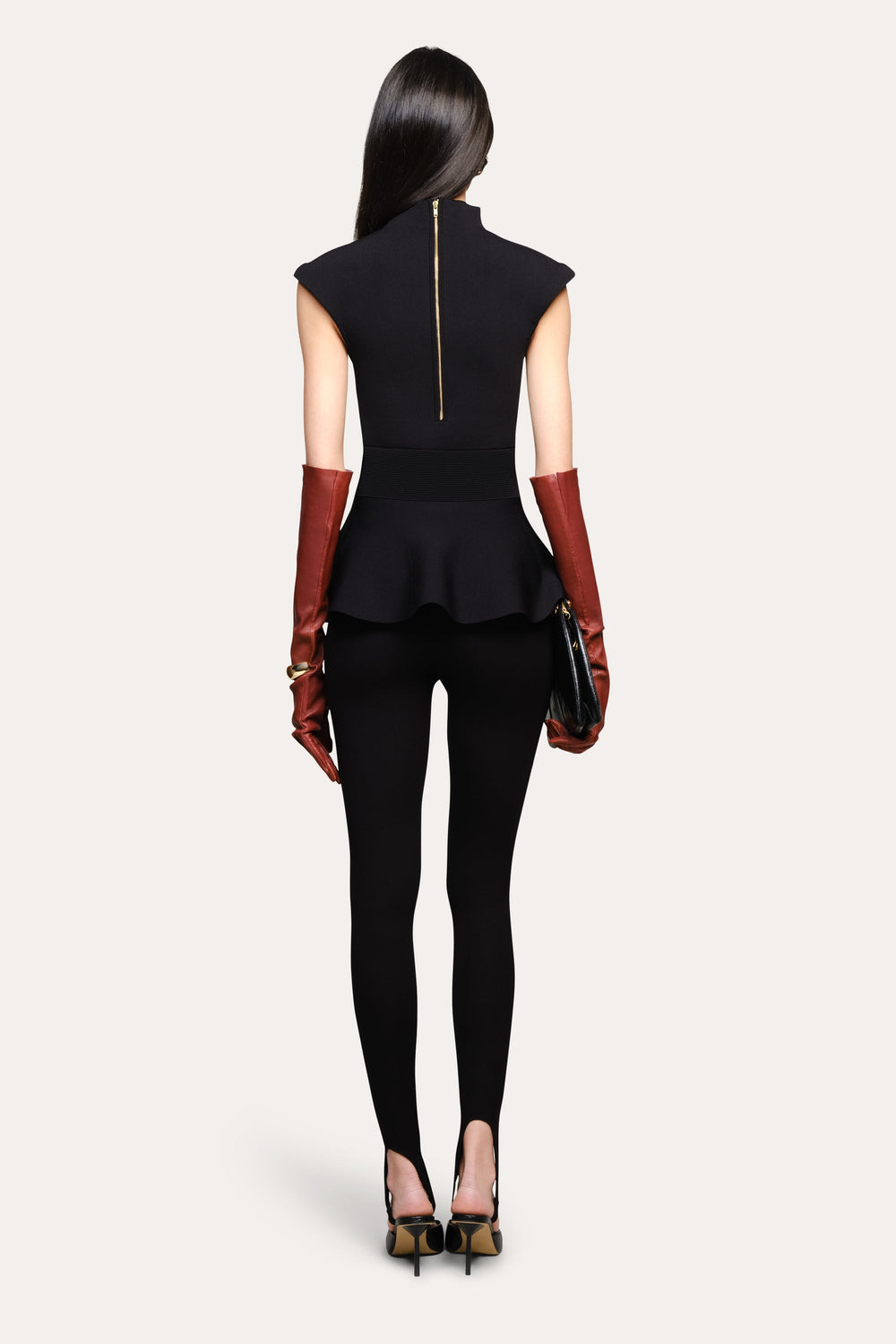 Siena Milano Sculpt Peplum Top | Elie Tahari BLACK