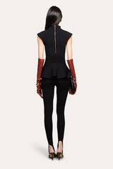 Siena Milano Sculpt Peplum Top | Elie Tahari BLACK