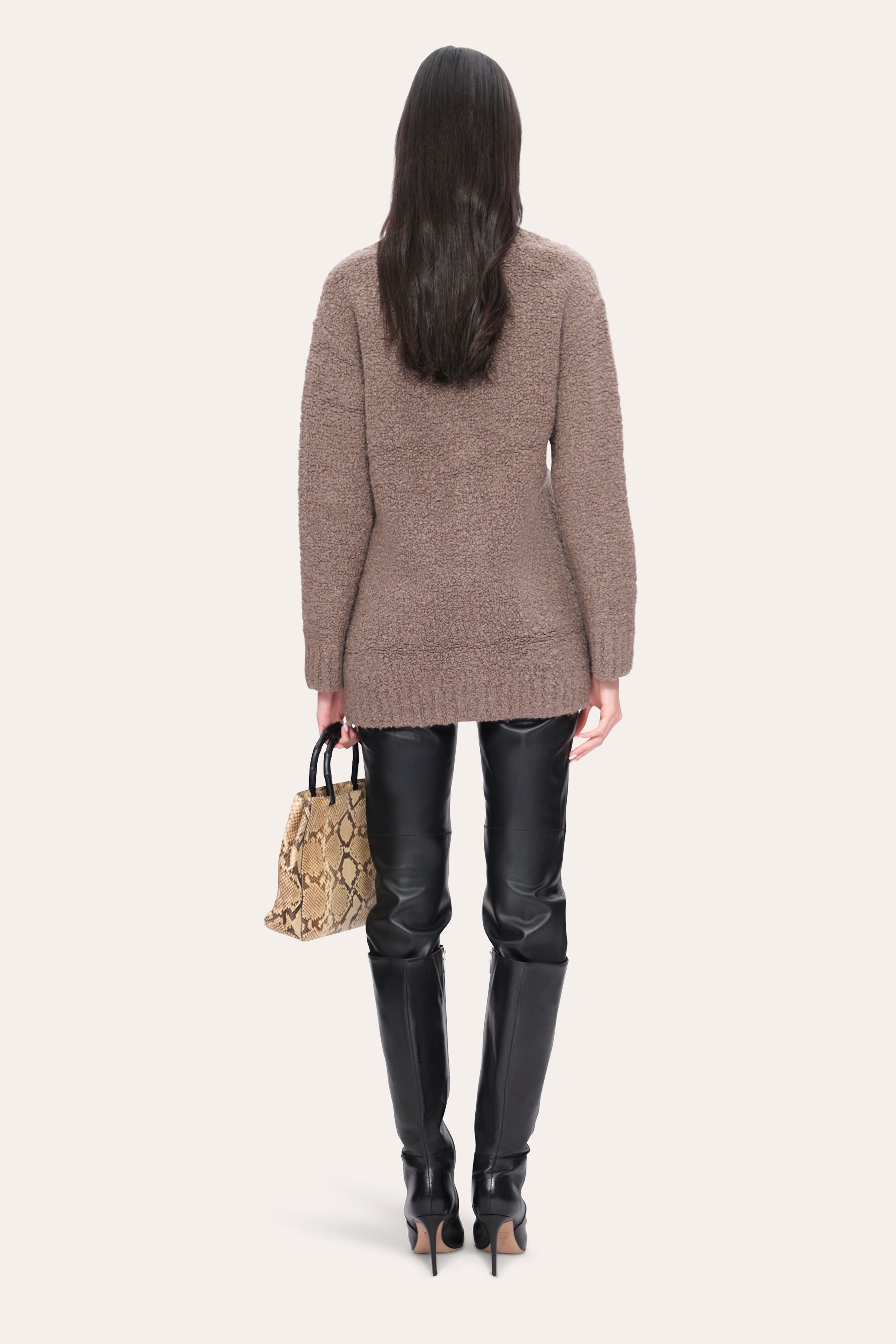 Boucle Merino Cardigan | Elie Tahari PORCINI