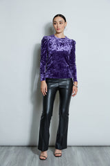 Crushed Velvet Knit | Elie Tahari WINTER PLUM