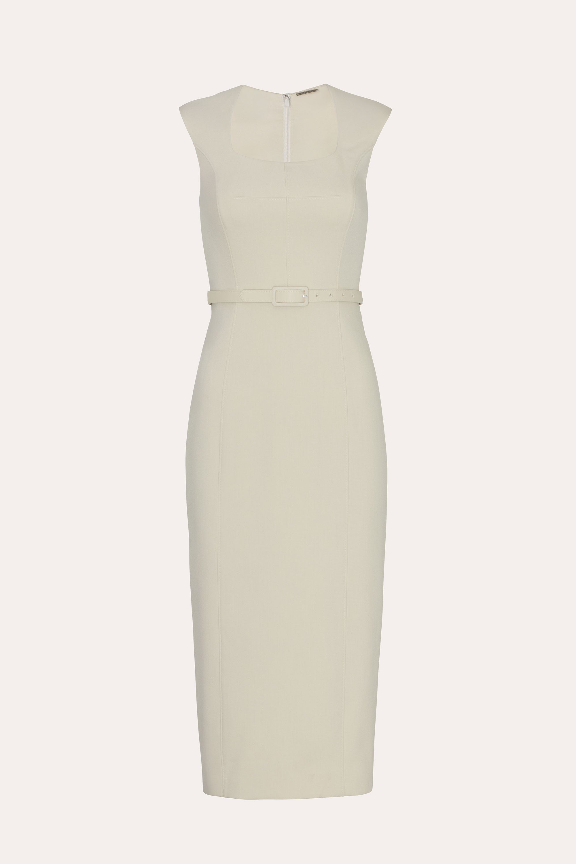 Margaret Belted Midi Dress | Elie Tahari CAMELLIA VEIL