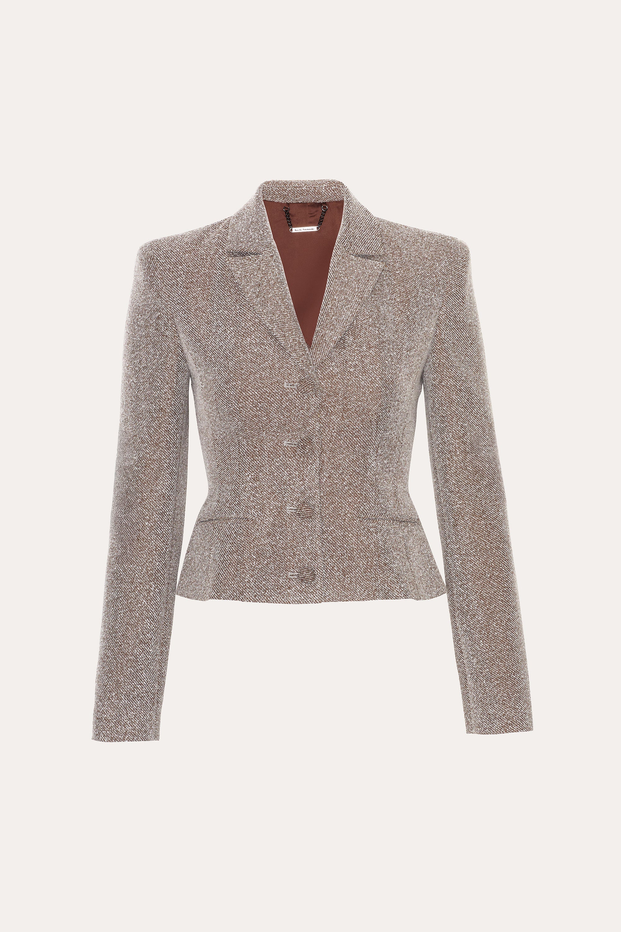 Pamela Bouclé Tailored Blazer | Elie Tahari BROWN MELANGE