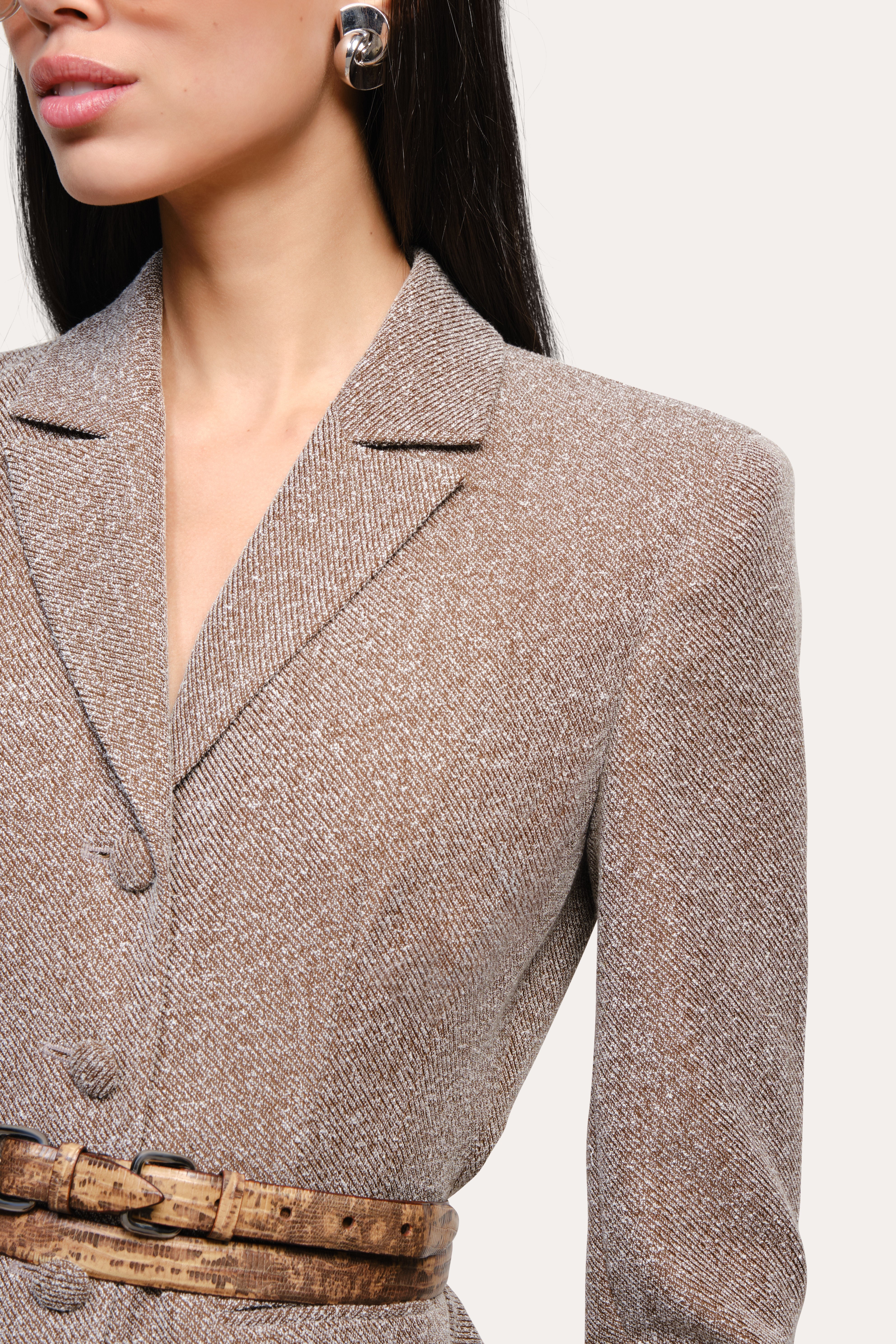 Pamela Bouclé Tailored Blazer | Elie Tahari BROWN MELANGE