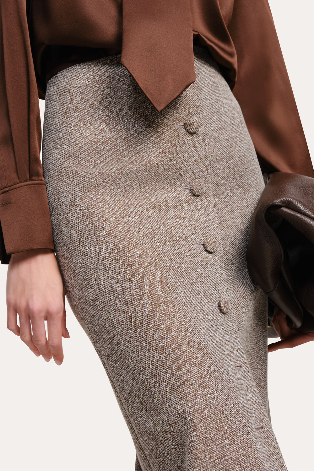 Béatrice Bouclé Maxi Skirt | Elie Tahari BROWN MELANGE