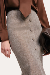Béatrice Bouclé Maxi Skirt | Elie Tahari BROWN MELANGE