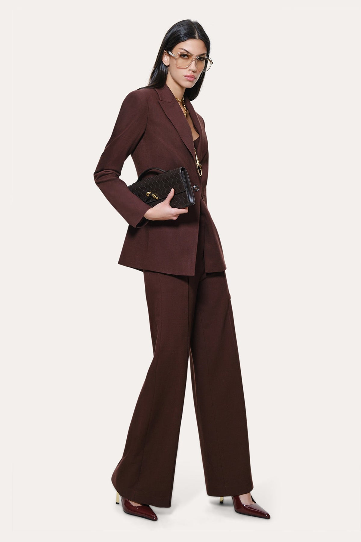 Zoë Fiamatto Flare Pant | Elie Tahari PORT WINE