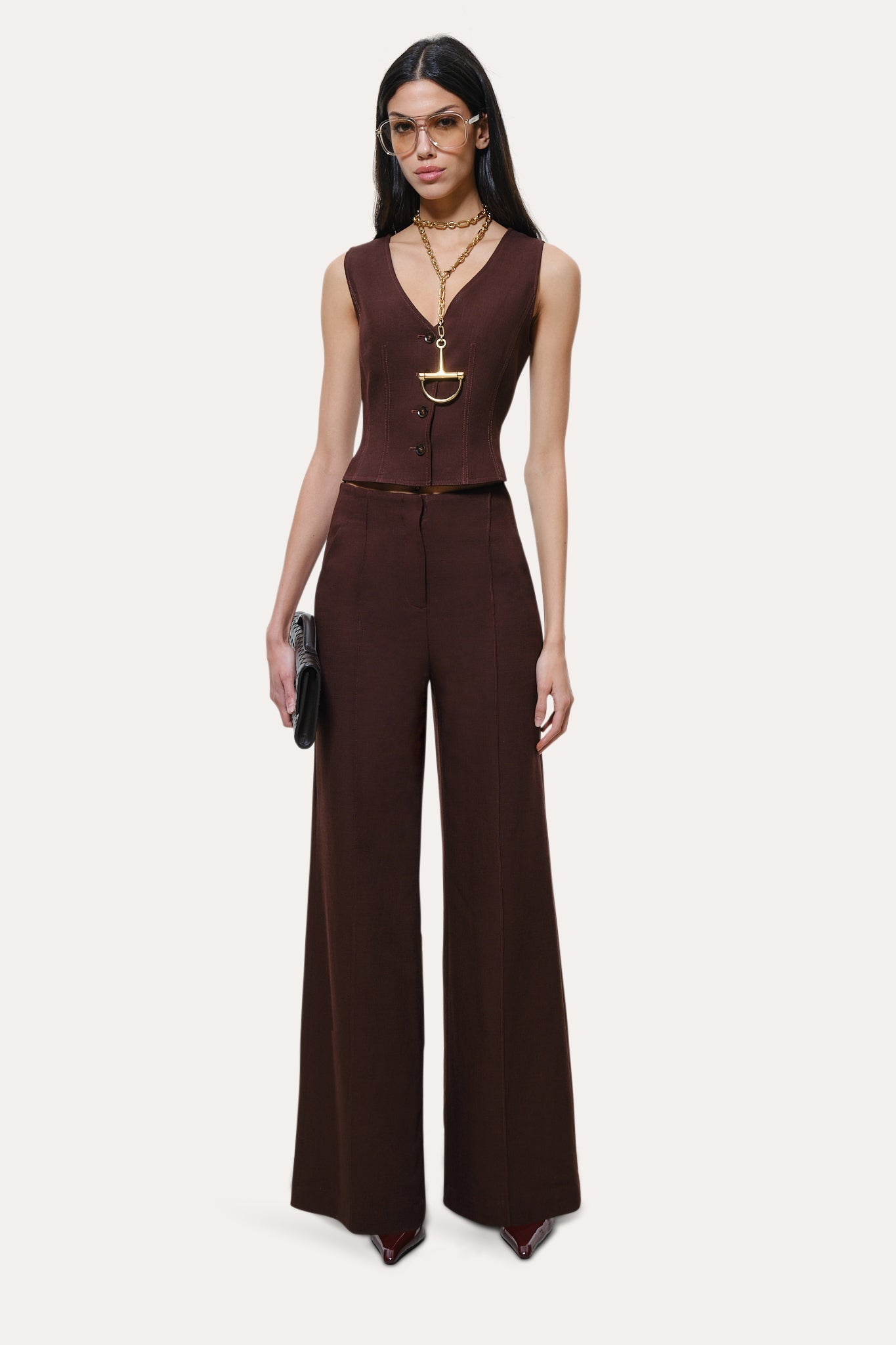 Zoë Fiamatto Flare Pant | Elie Tahari PORT WINE