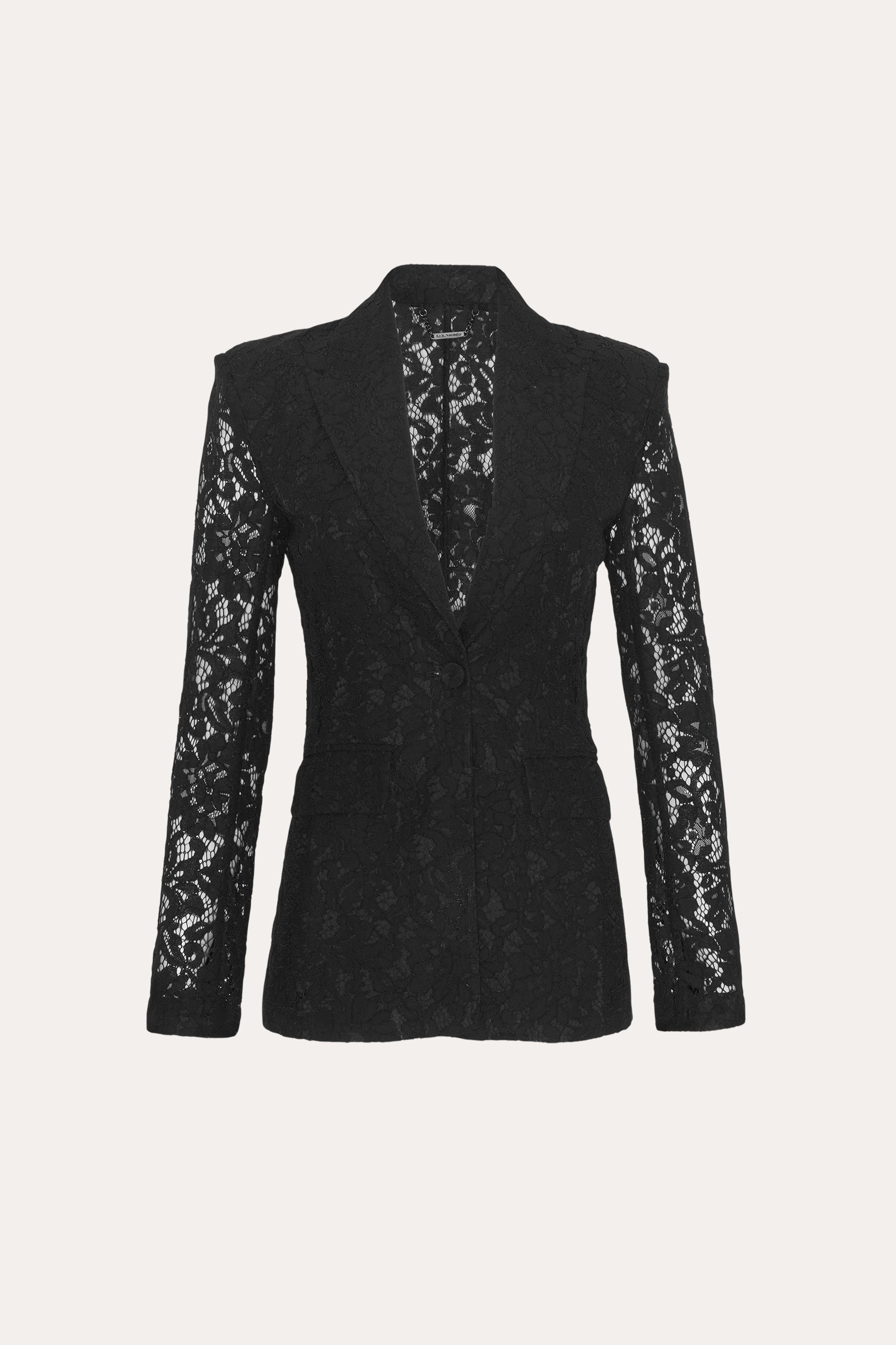 Fleur Lace Blazer | Elie Tahari BLACK