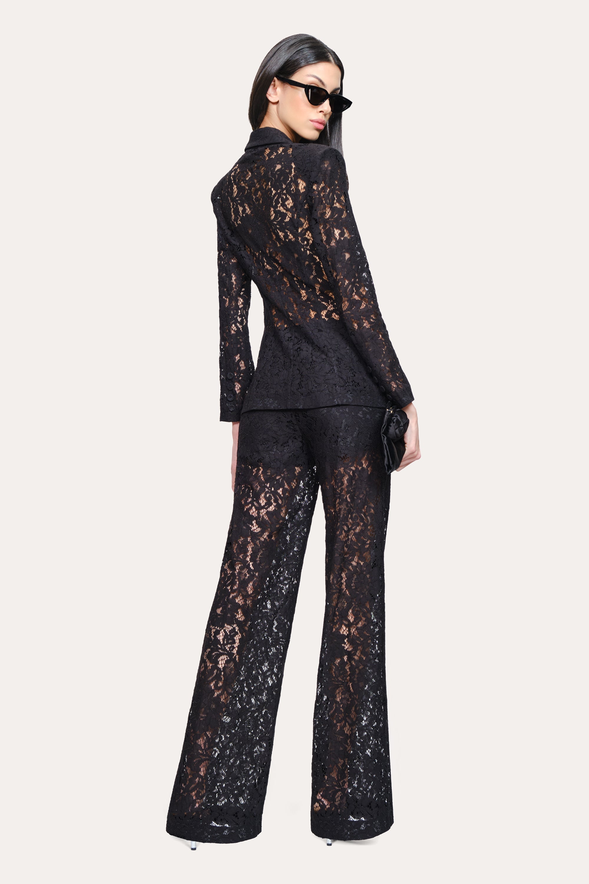 Fleur Lace Blazer | Elie Tahari BLACK