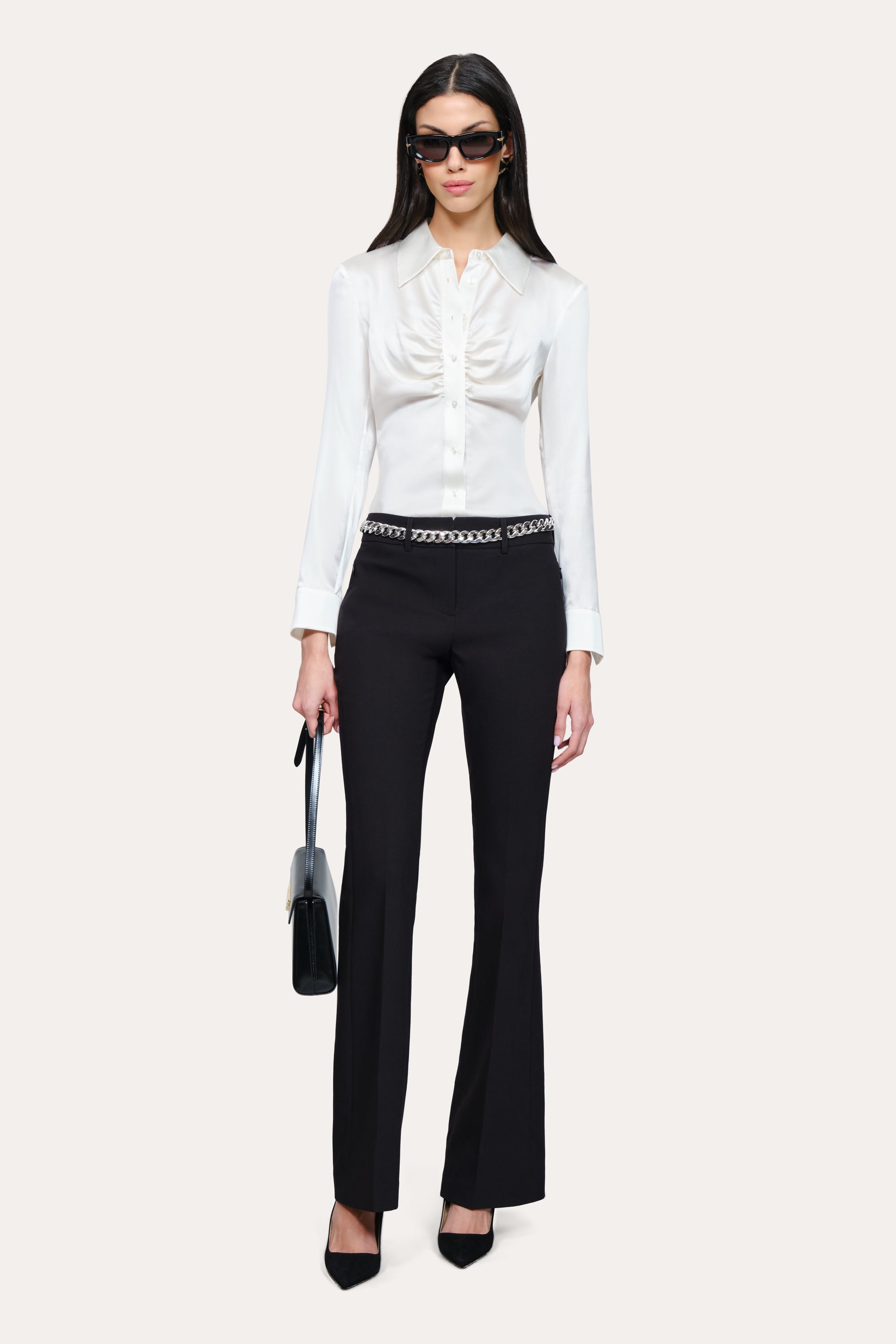 Ella Fit & Flare Pant | Elie Tahari BLACK