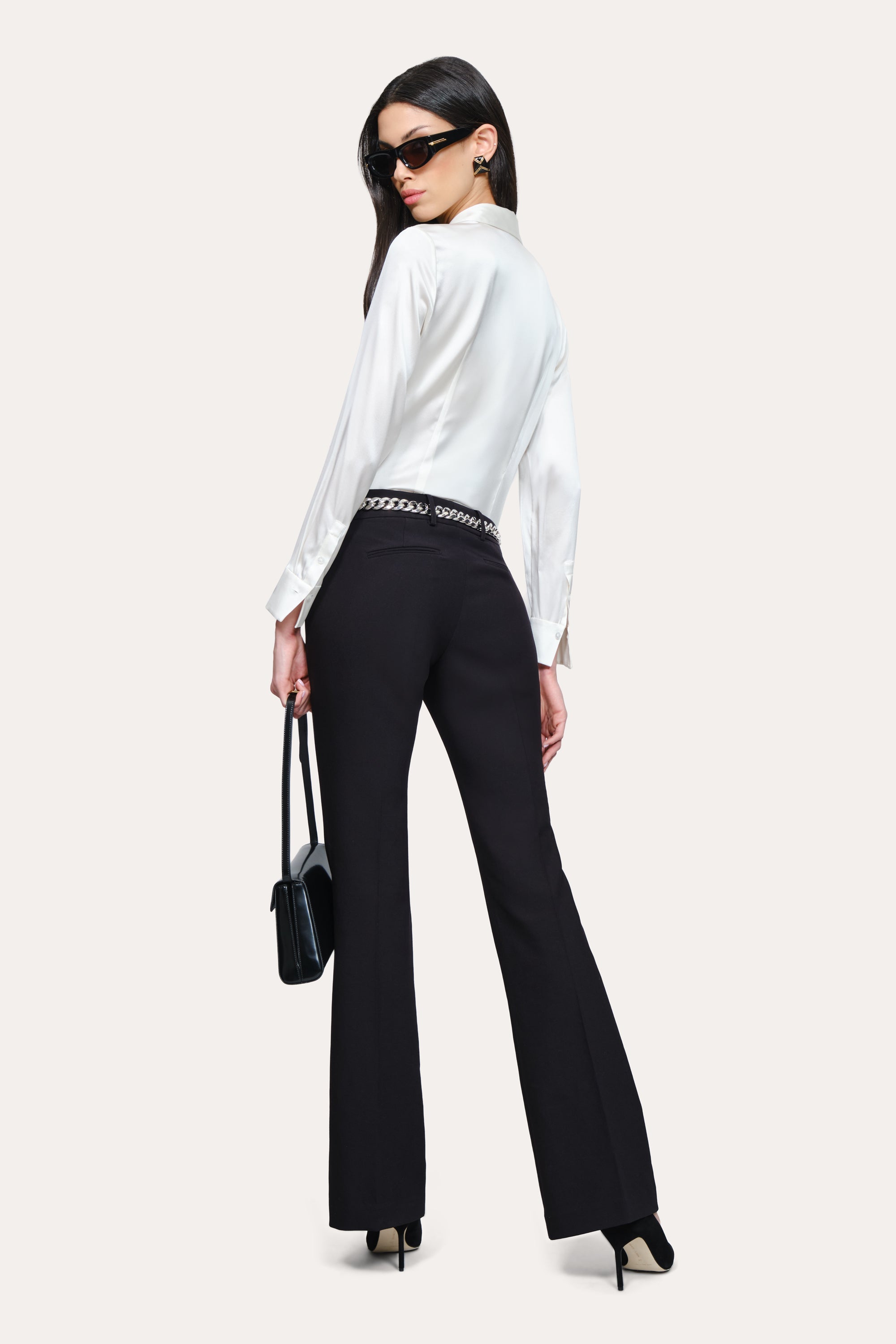 Ella Fit & Flare Pant | Elie Tahari BLACK