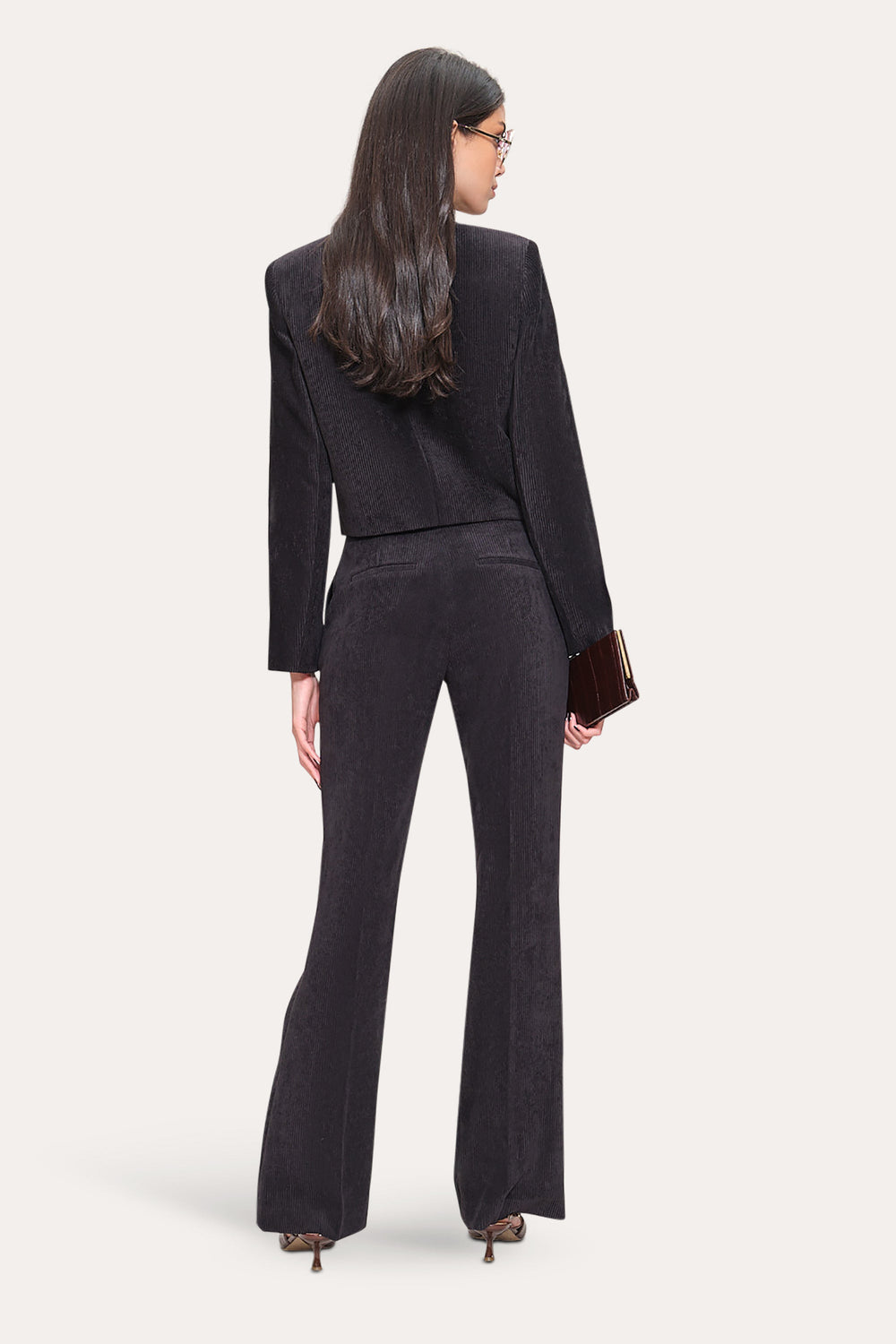 Cropped Corduroy Jacket | Elie Tahari BLACK
