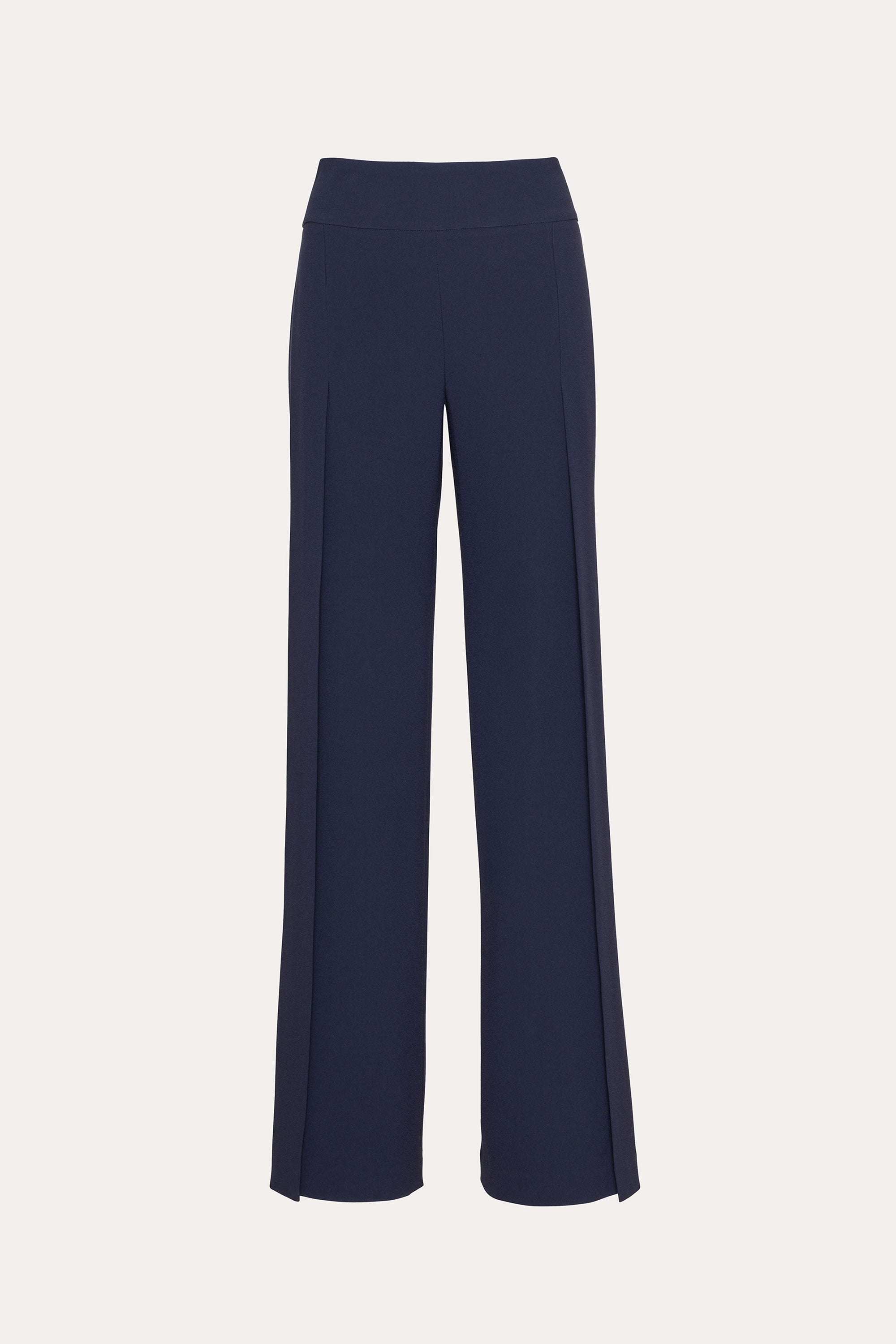 Crepe Overlay Slit Pant | Elie Tahari GALAXY NAVY