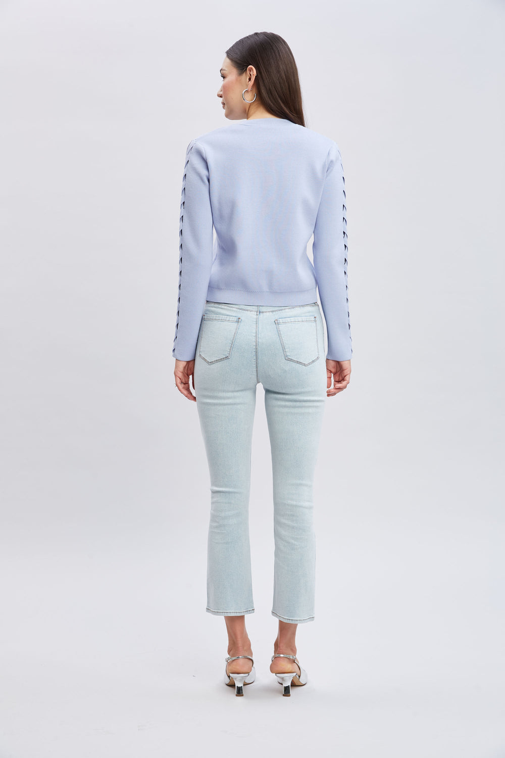 Micro Flare Cropped Jeans | Elie Tahari LIGHT WASH