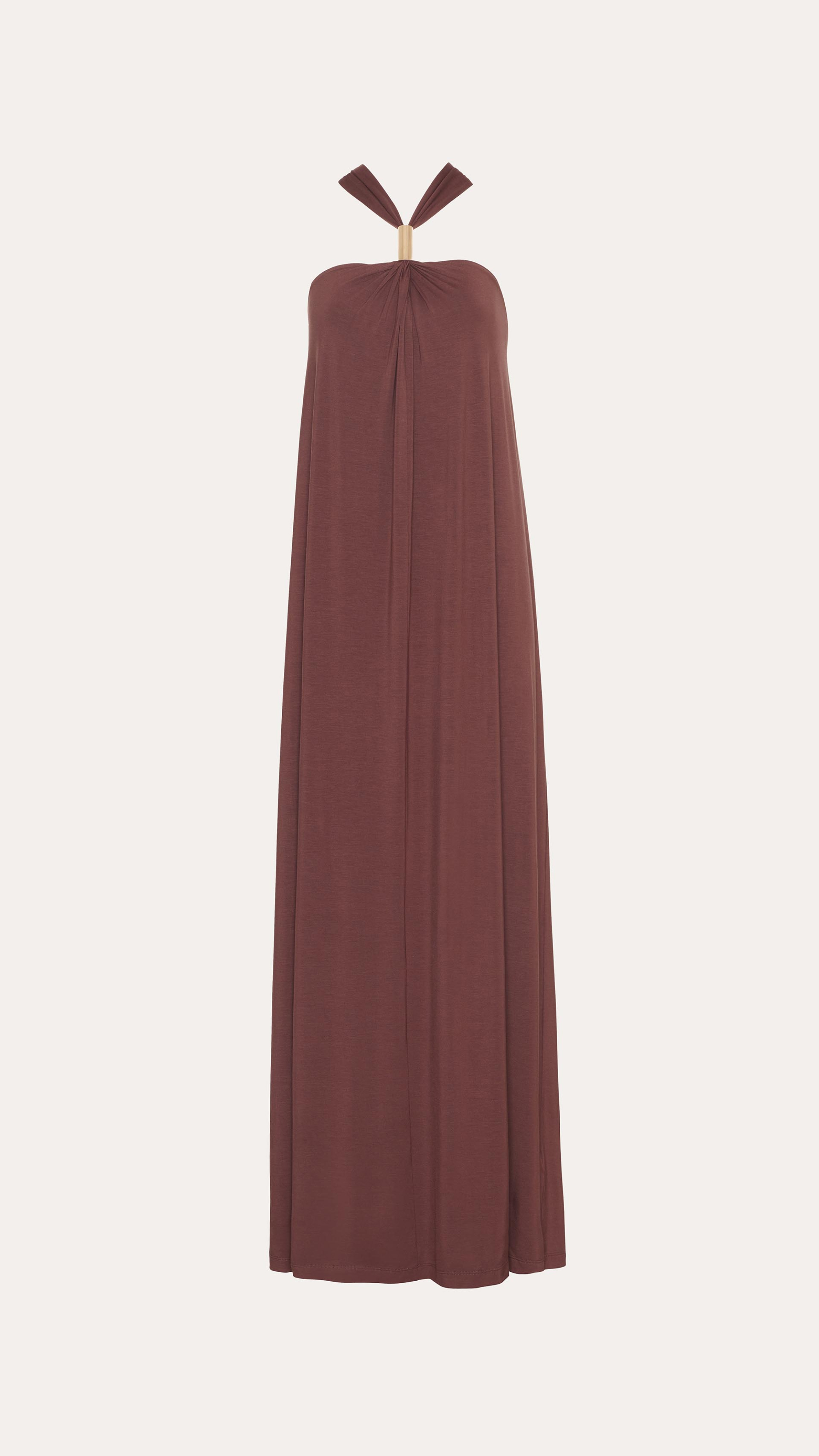 Aurora Halterneck Maxi Dress | Elie Tahari VINTAGE ROUGE