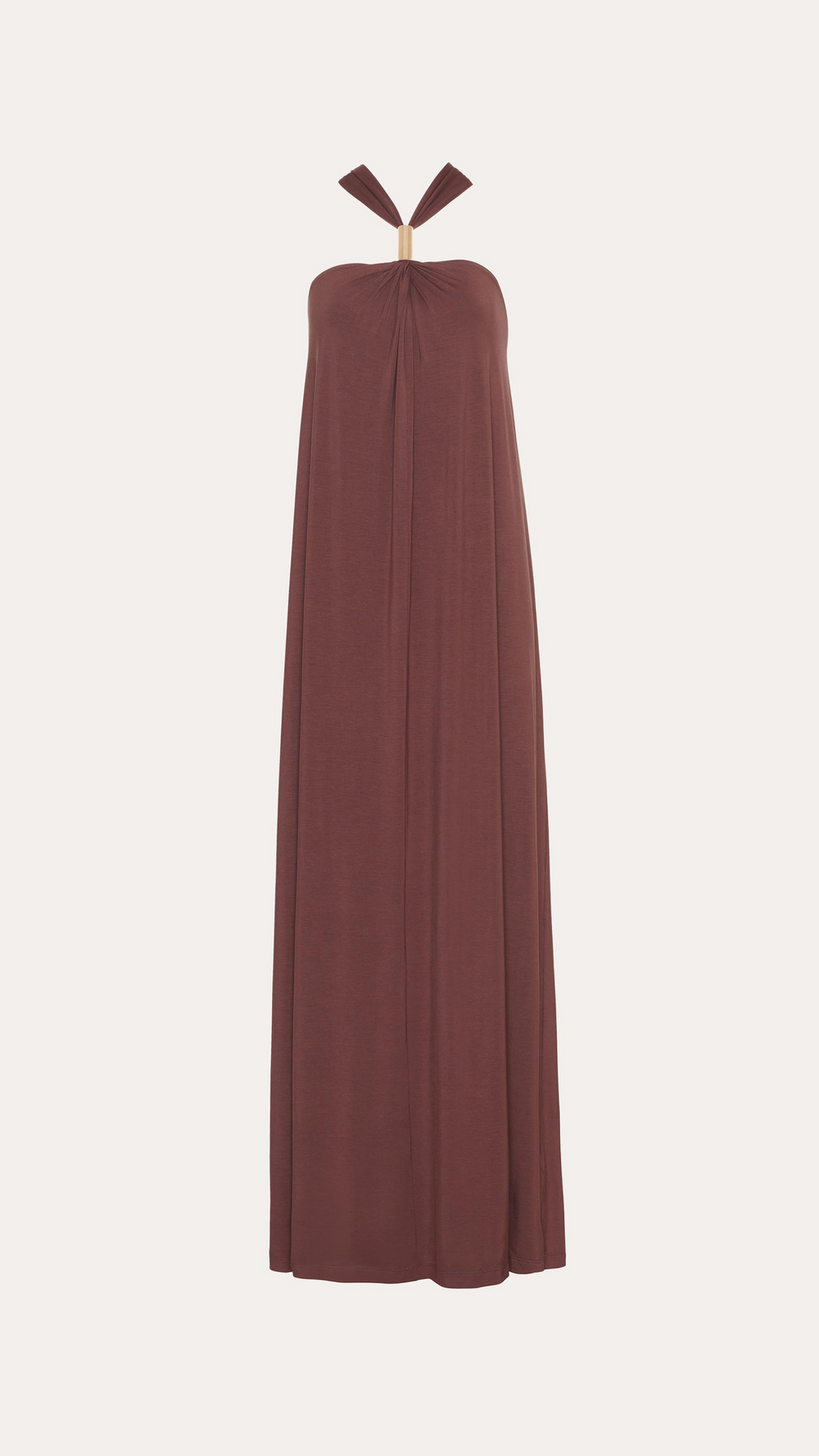 Aurora Halterneck Maxi Dress | Elie Tahari VINTAGE ROUGE