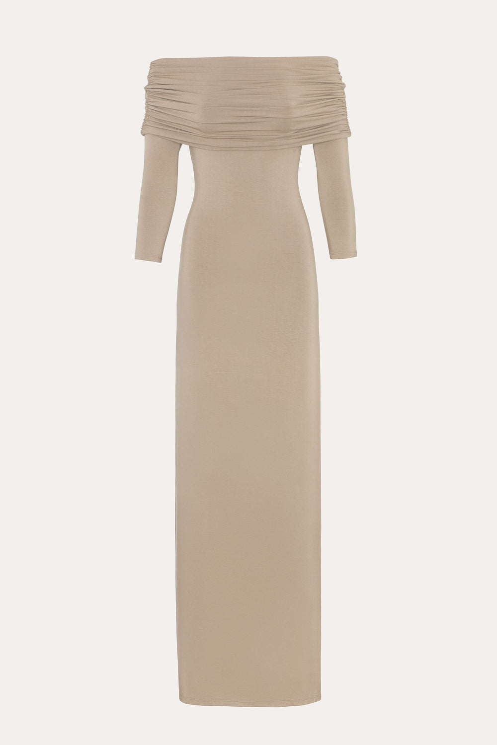 Serena Off-Shoulder Dress | Elie Tahari DRIFTWOOD