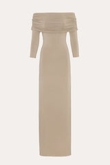 Serena Off-Shoulder Dress | Elie Tahari DRIFTWOOD