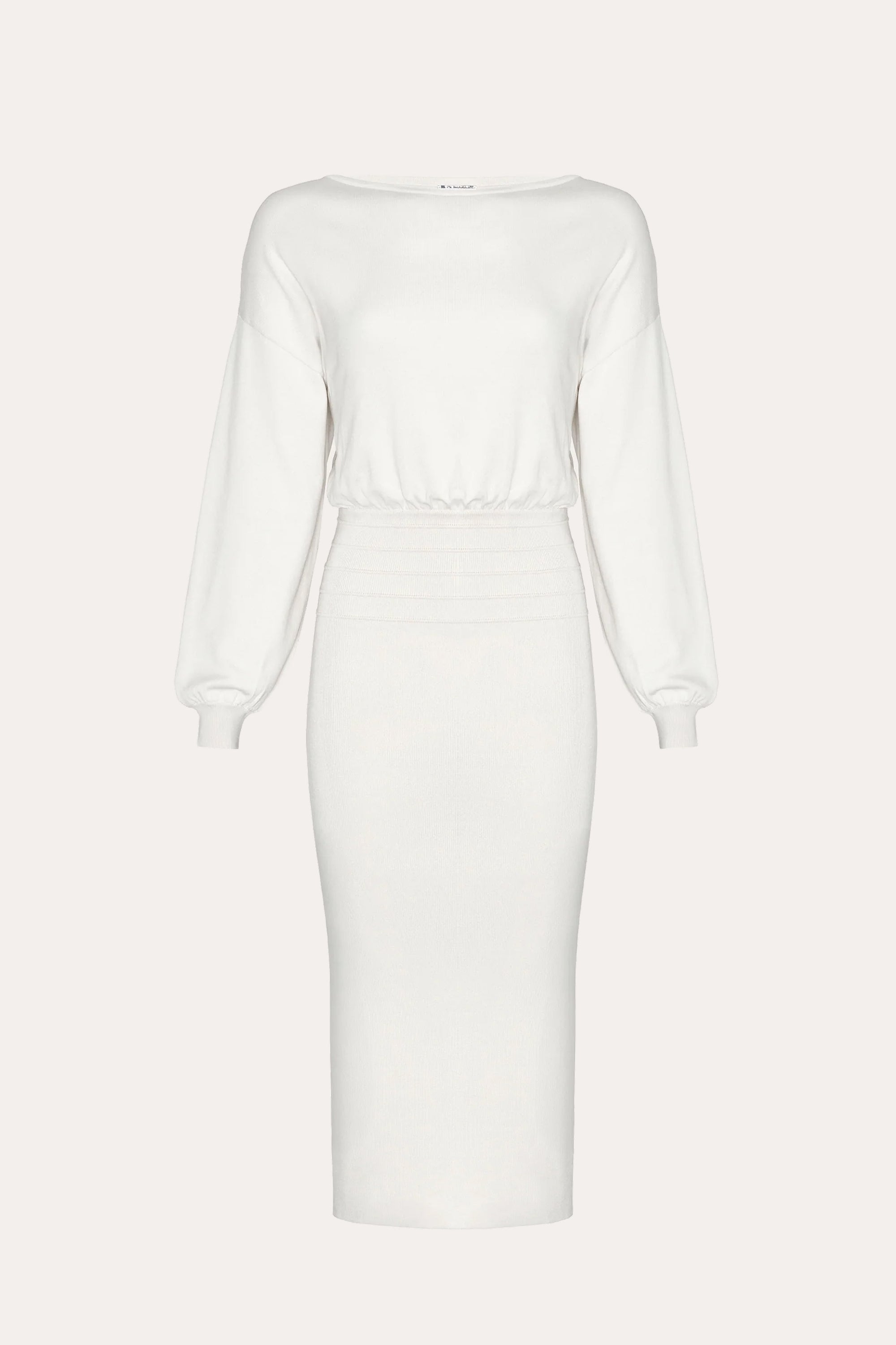 Yara Milano Knit Midi Dress | Elie Tahari IVORY