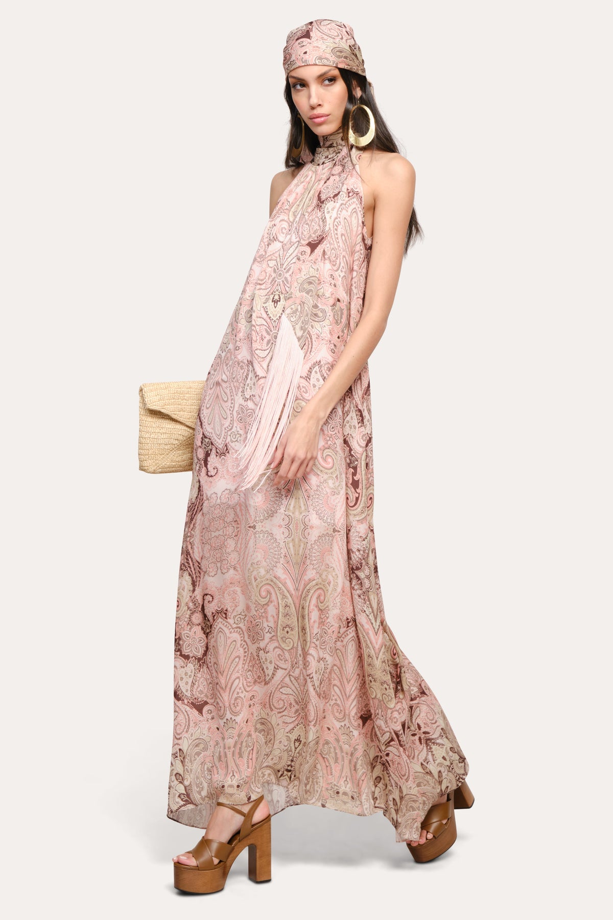 Annie Silk Halter Dress | Elie Tahari ARABESQUE PRINT