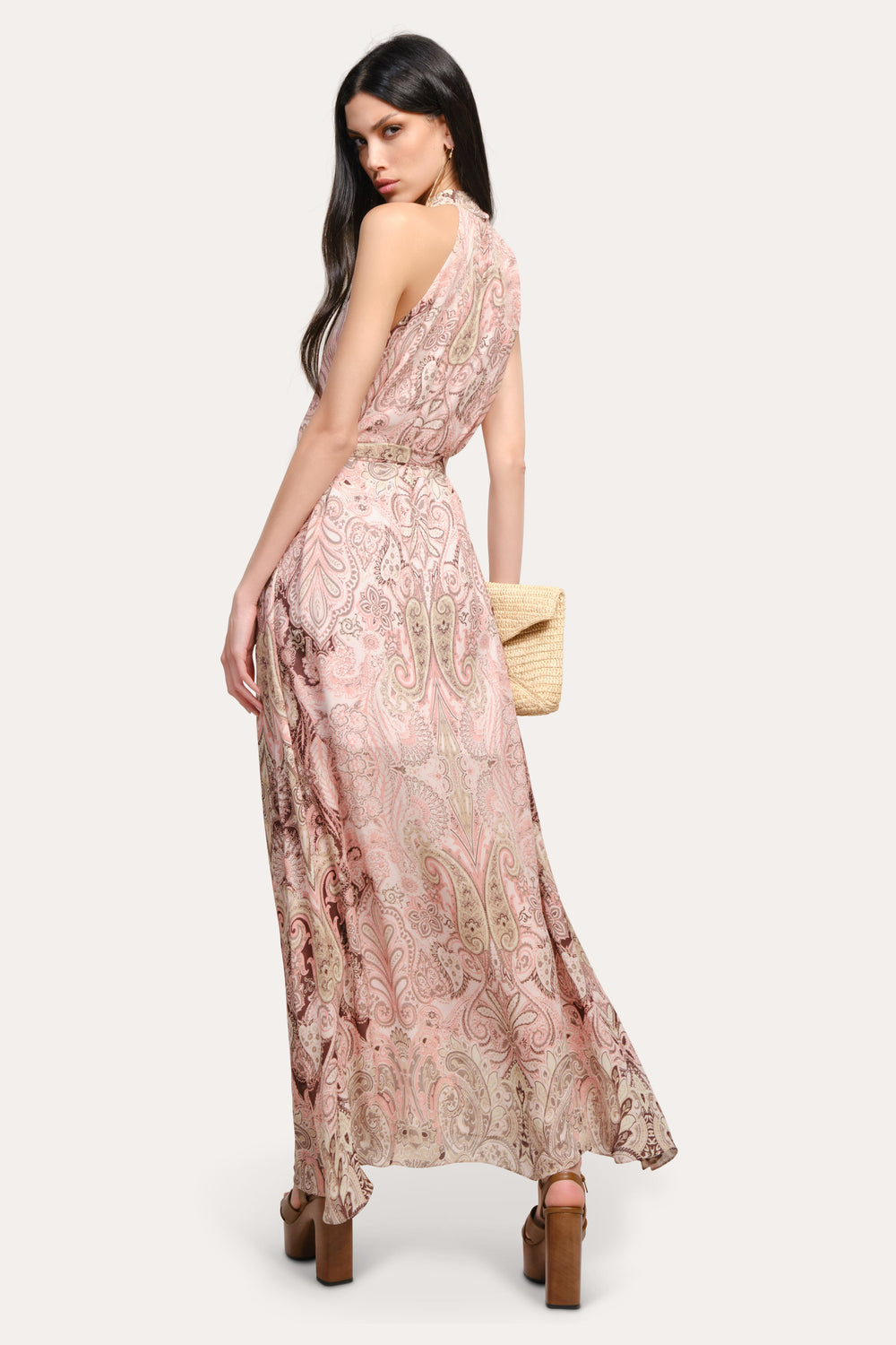 Annie Silk Halter Dress | Elie Tahari ARABESQUE PRINT