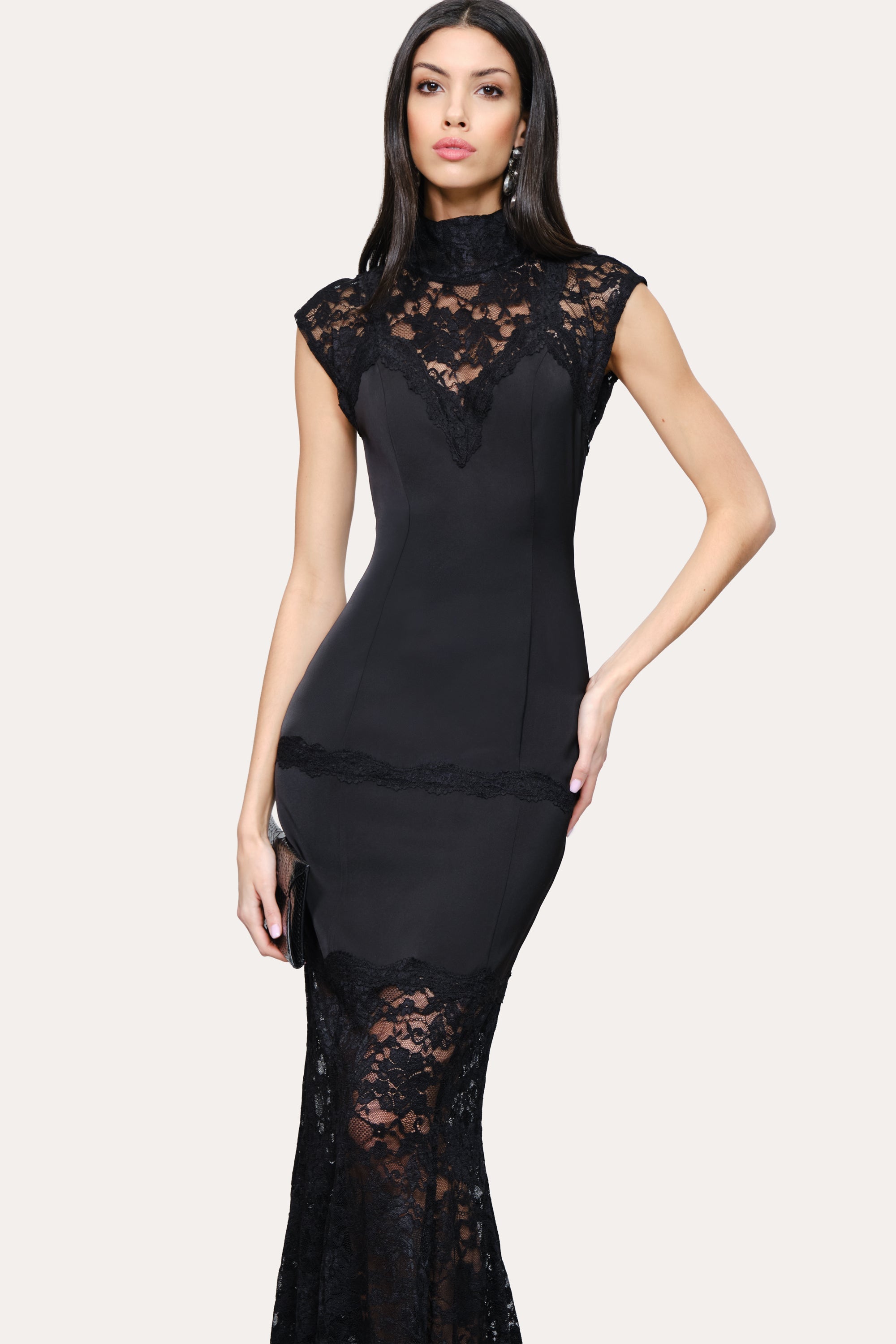 Seraphine Lace Dress | Elie Tahari BLACK