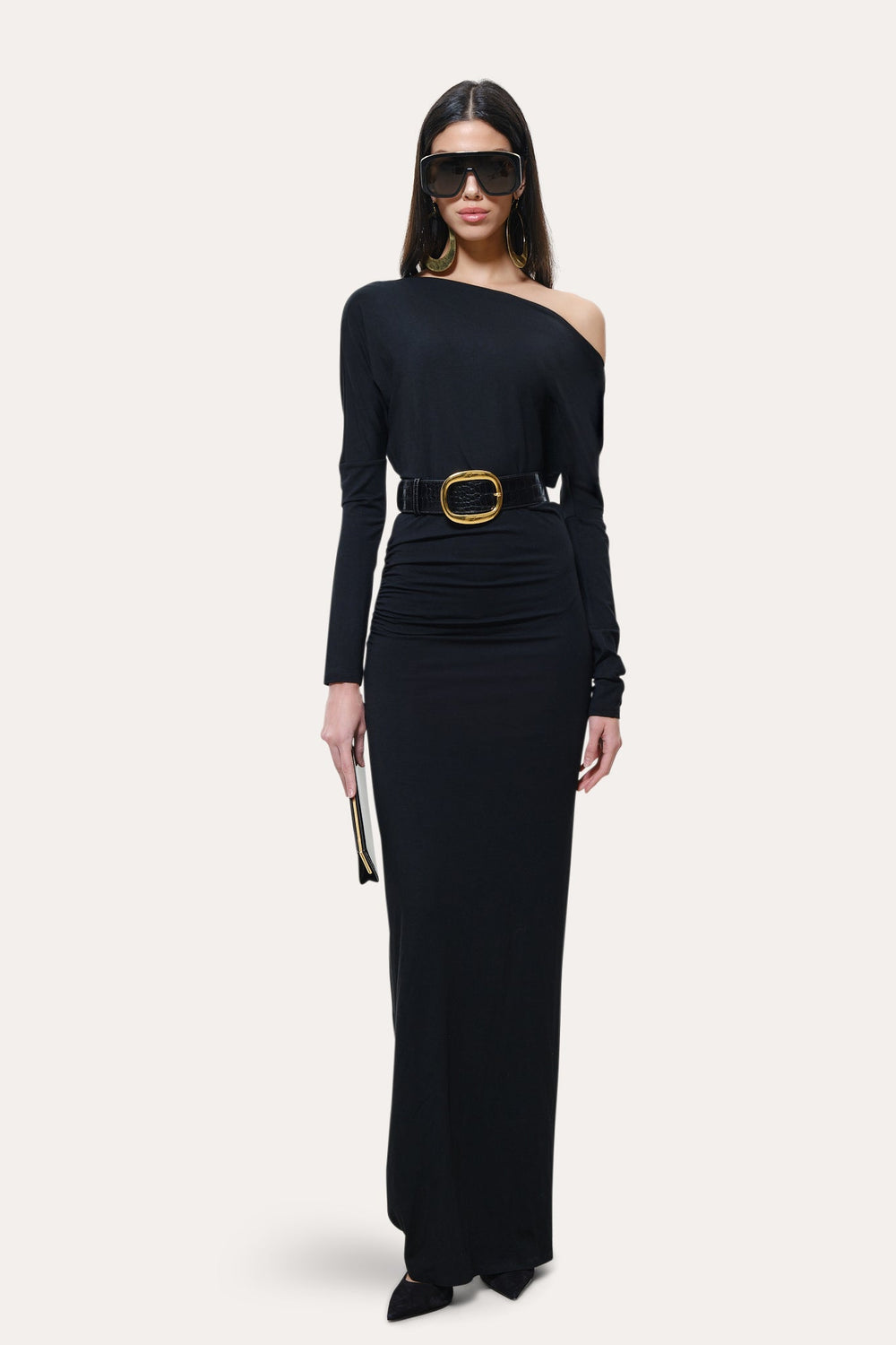Maia Off-Shoulder Maxi Dress | Elie Tahari BLACK