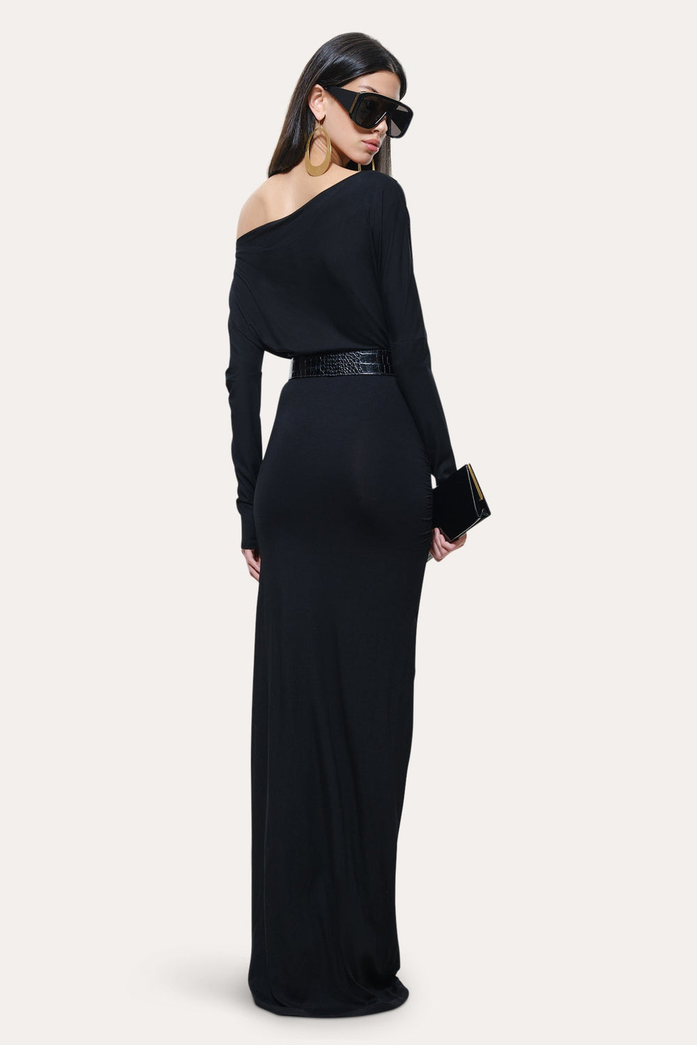 Maia Off-Shoulder Maxi Dress | Elie Tahari BLACK