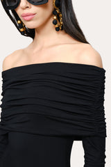 Serena Off-Shoulder Dress | Elie Tahari BLACK