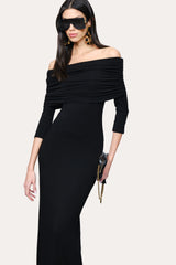 Serena Off-Shoulder Dress | Elie Tahari BLACK