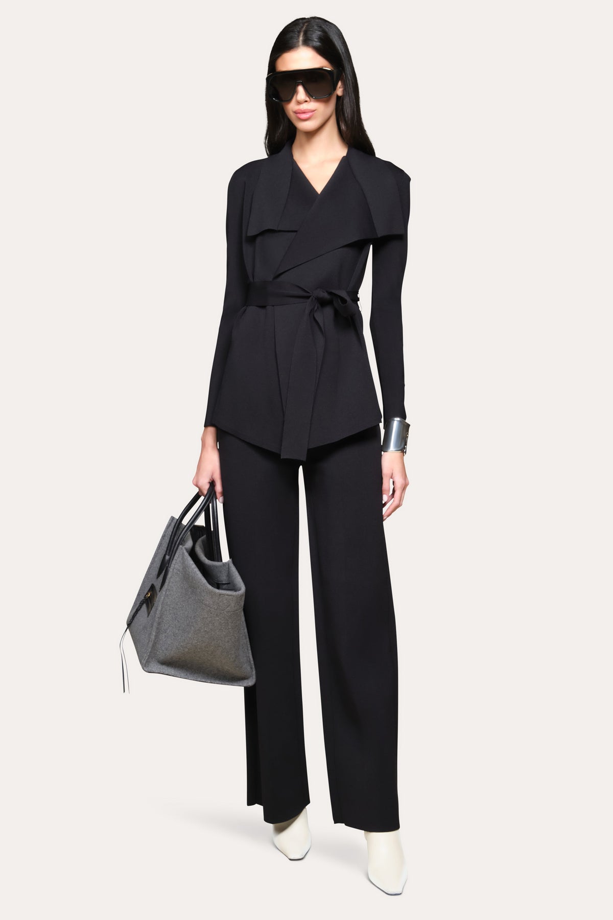 Milano Sculpt Wrap Jacket | Elie Tahari BLACK