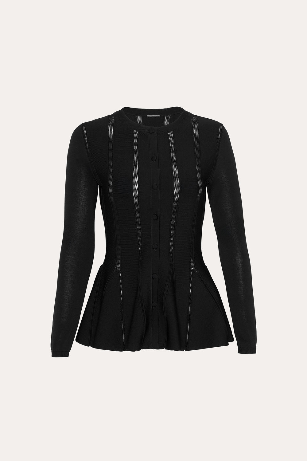 Valerie Milano Pointelle Jacket | Elie Tahari BLACK