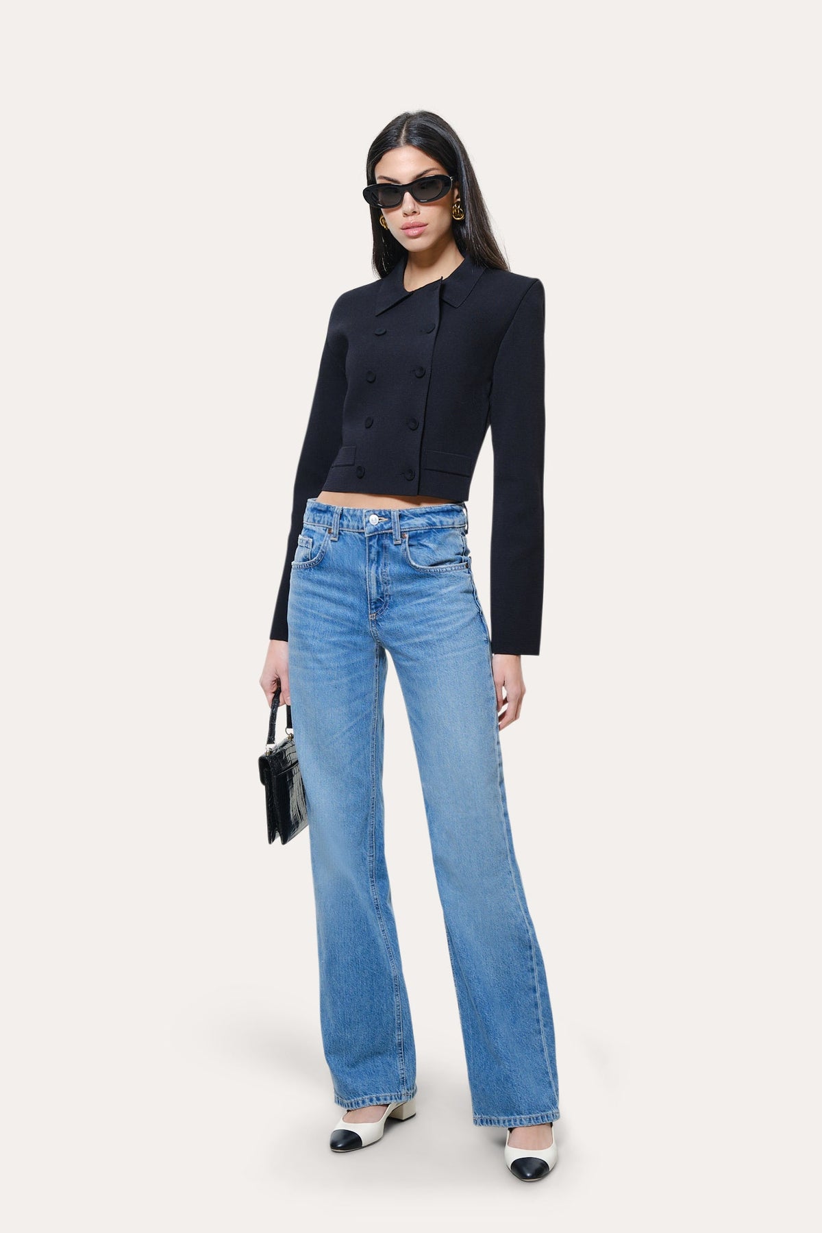 Nolene Milano Sculpt Cropped Jacket | Elie Tahari BLACK