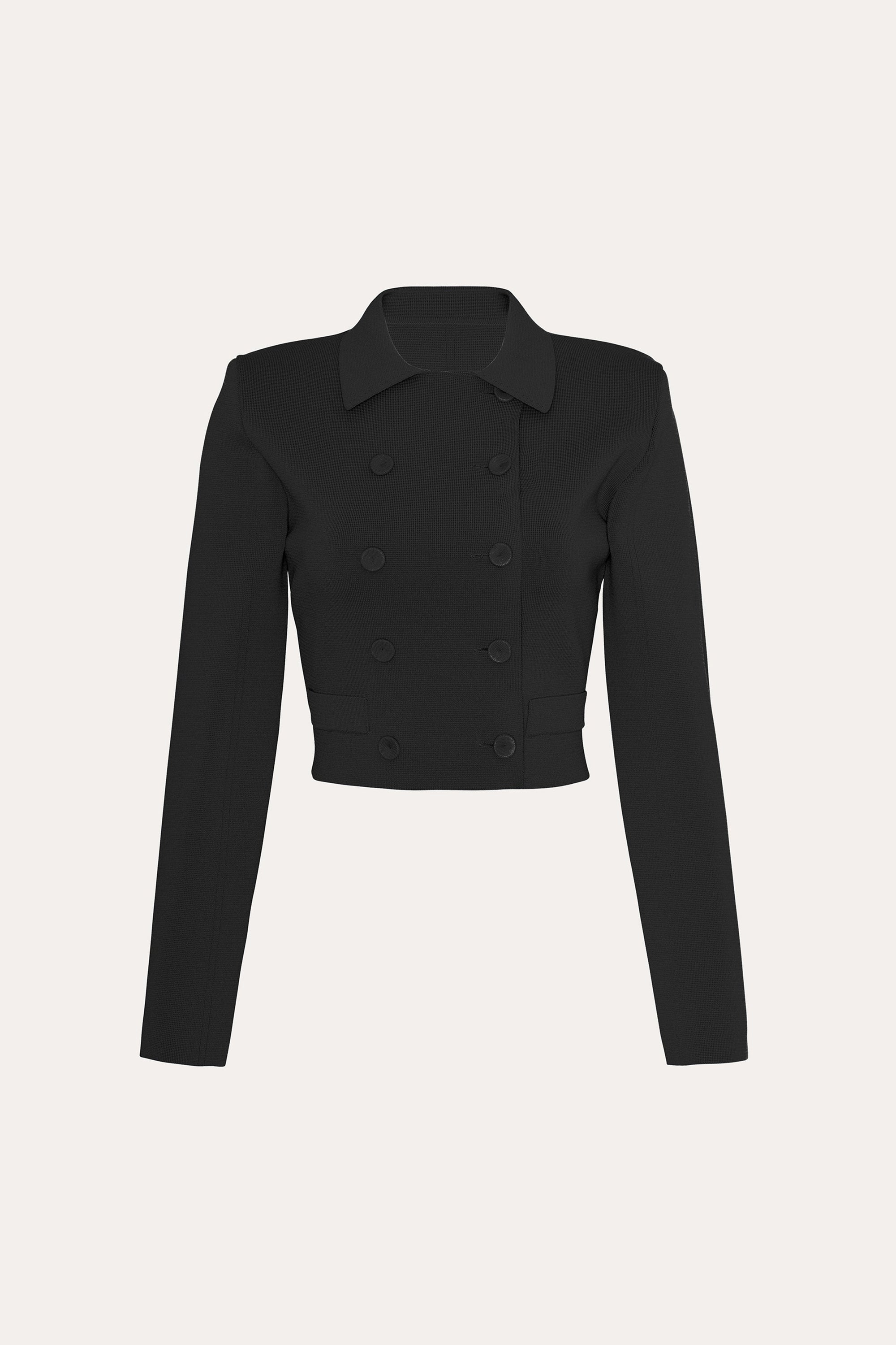 Nolene Milano Sculpt Cropped Jacket | Elie Tahari BLACK