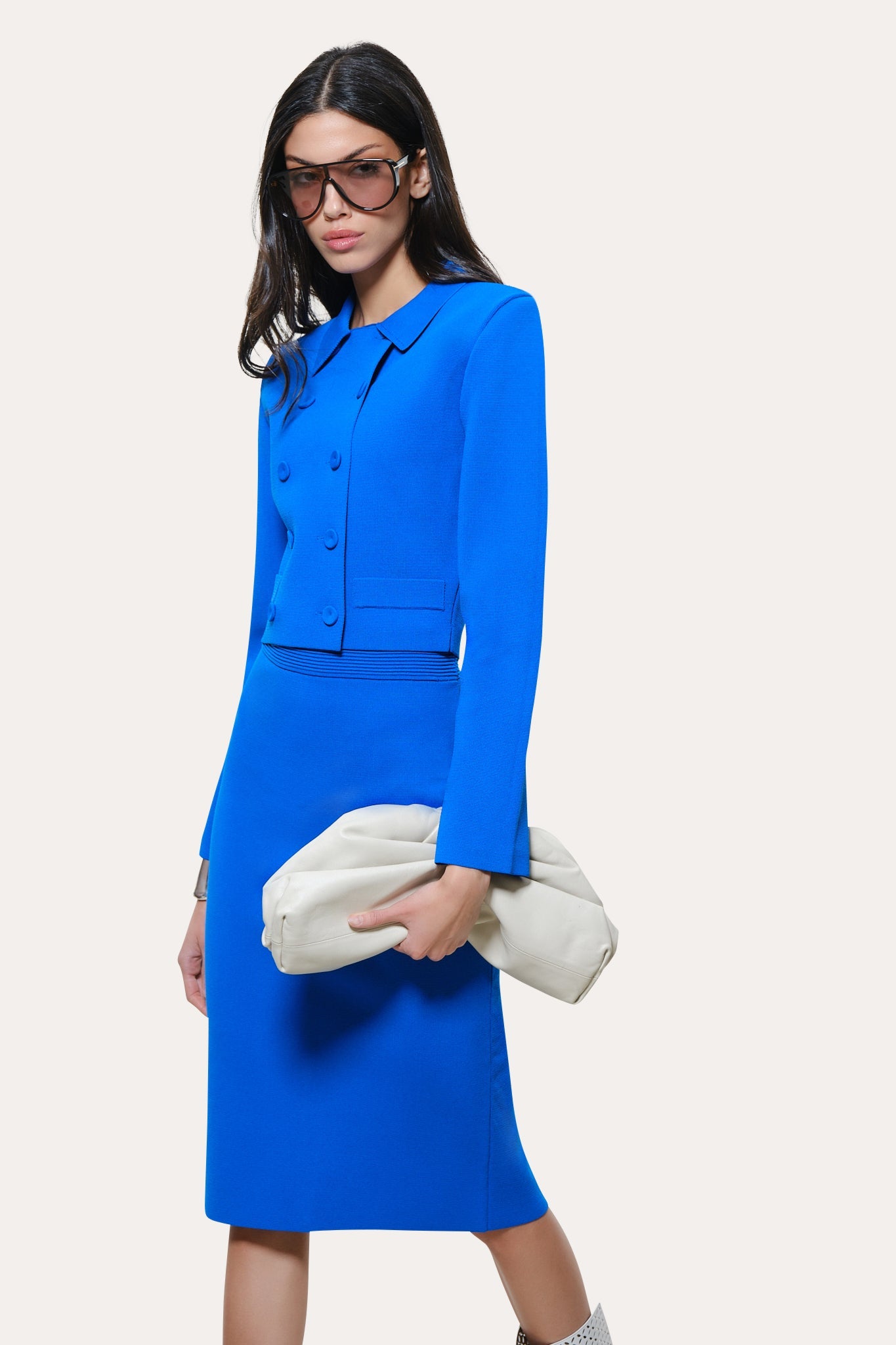Nolene Milano Sculpt Cropped Jacket | Elie Tahari COBALT BLUE