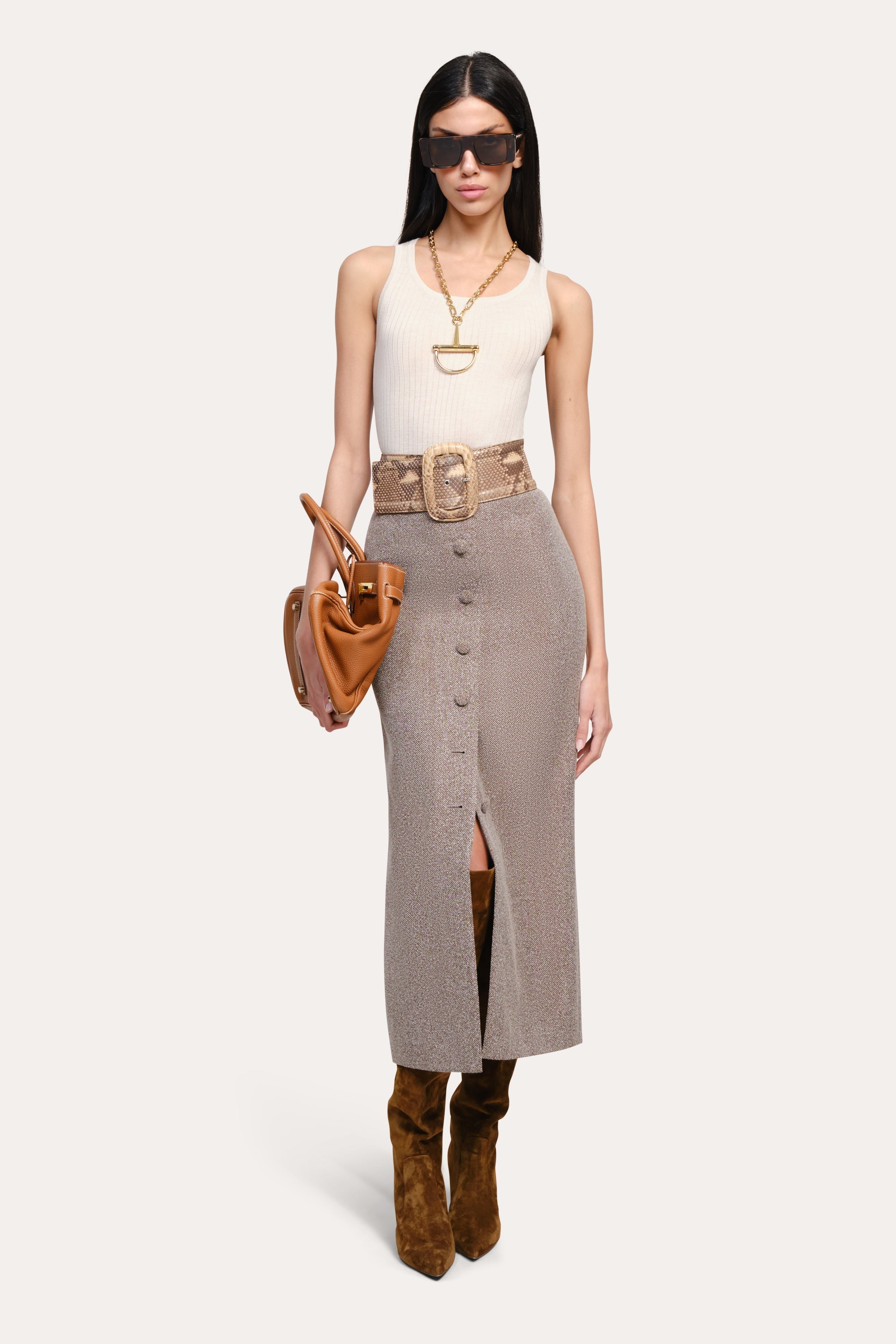 Elle Silk Wool Tank | Elie Tahari ECRU