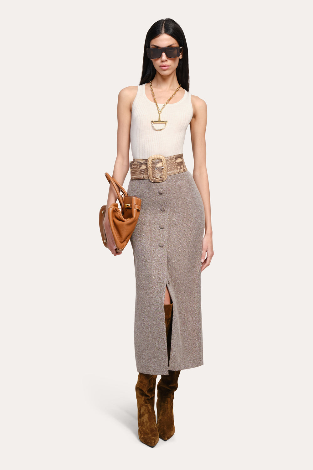 Elle Silk Wool Tank | Elie Tahari ECRU
