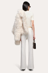 Daphne Ribbed Short Sleeve Top | Elie Tahari WHITE