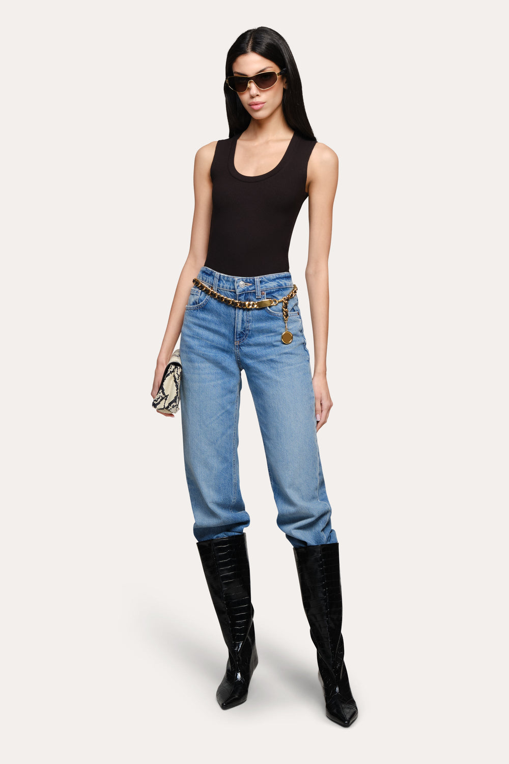 Rosie Rib Tank | Elie Tahari BLACK
