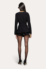 Blair Milano Sculpt Peplum Top | Elie Tahari BLACK