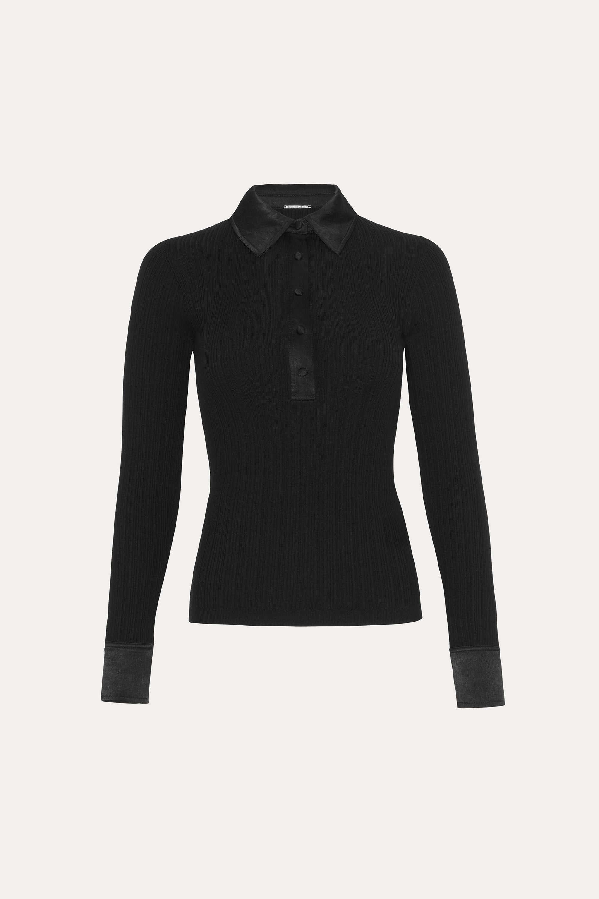 Gemma Knit Polo | Elie Tahari BLACK