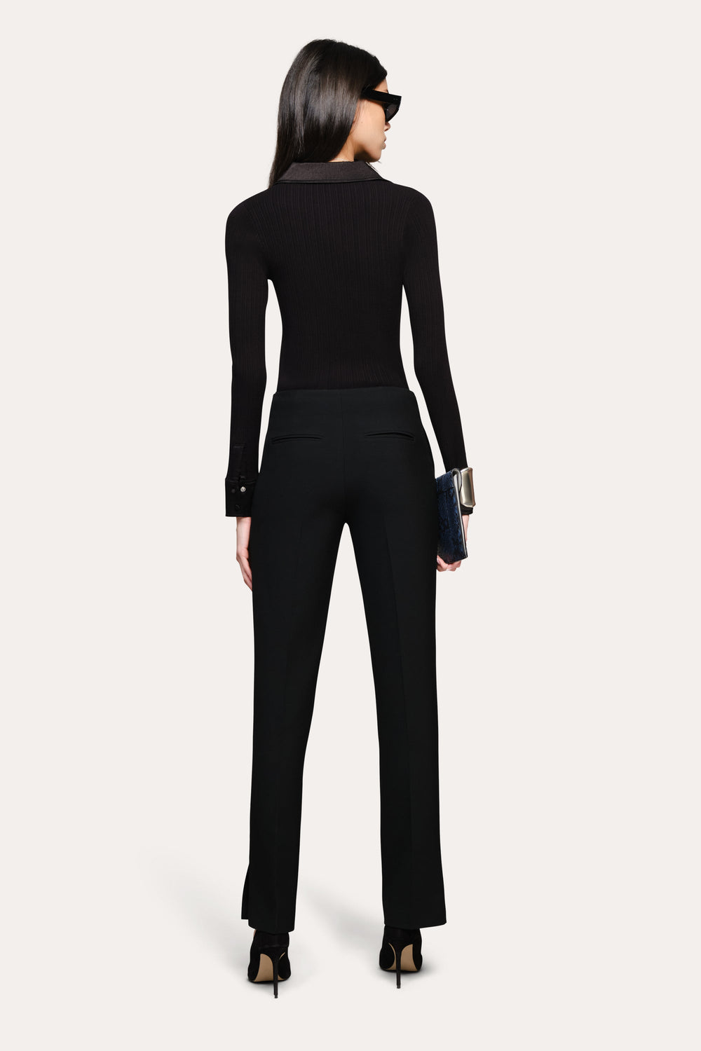 Gemma Knit Polo | Elie Tahari BLACK