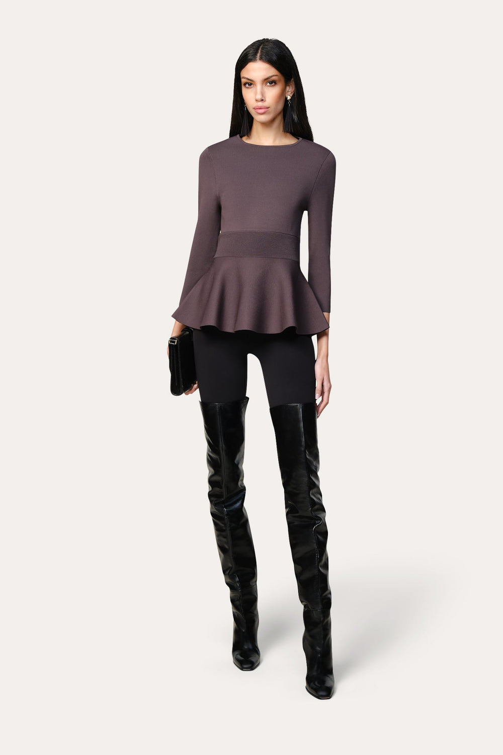 Milano Sculpt Contour Waist Top | Elie Tahari COCOA