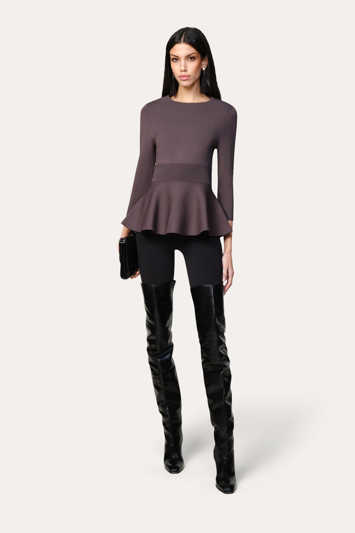 Milano Sculpt Contour Waist Top | Elie Tahari COCOA